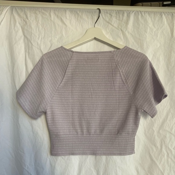 Madewell Shirred Crewneck Crop Top Size Medium - Picture 9 of 10